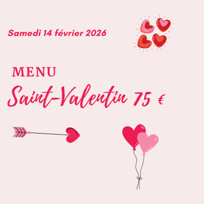 La Route Bleue, menu Saint-Valentin 2026